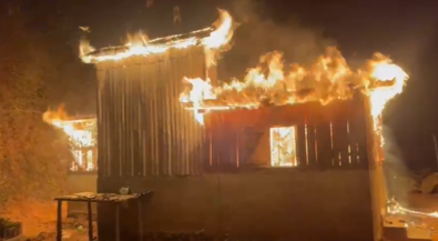 House Reduced to Ashes at Umsning; No Injuries Reported