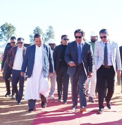 CM Conrad Sangma Inspects 40,000-Seat Mawkhanu Football Stadium