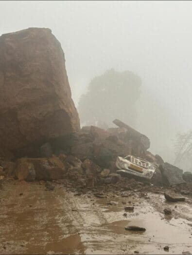 Stretch of Shillong-Dawki Road Closed Following Deadly Landslide Near Mawlieh