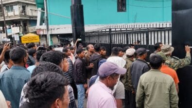 Violence Erupts Outside East Jaintia Hills DC Office Over Shree Cement Mining Hearing
