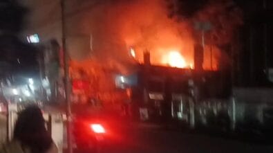 Major Fire Destroys Four Shops at Them Bijoy, Shillong