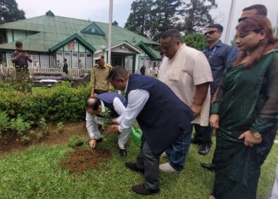 Union Minister JP Nadda Plants Saplings in Shillong to Mark World Environment Day